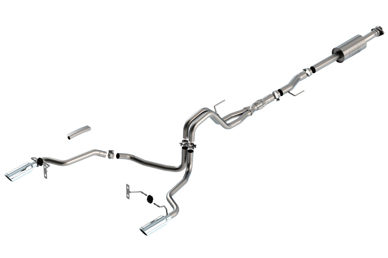 Borla 140867 F-150 2021 5.0L 4dr CC SB EC STB Lariat/KR/Platinum/LTD 3/2.25 SRE Cat-Back ATAK CHR Tips