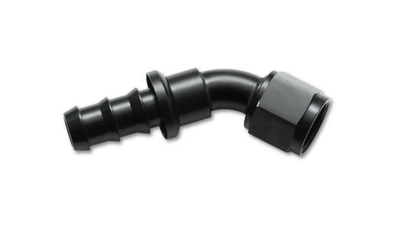 Vibrant 22408 -8AN Push-On 45 Deg Hose End Fitting - Aluminum