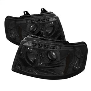 Spyder 5033918 fits Ford 03-06 Expedition Projector Headlights LED Halo LED Smk