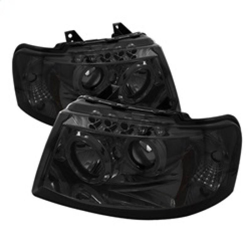 Spyder 5033918 fits Ford 03-06 Expedition Projector Headlights LED Halo LED Smk