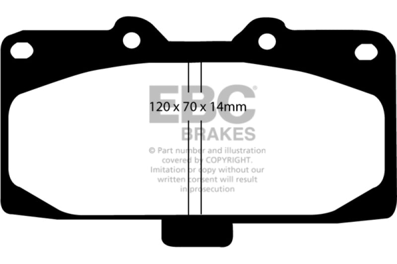 EBC DP21200 fits Nissan 98-03 Skyline (R34) 2.5 GT (200) Greenstuff Front Brake Pads