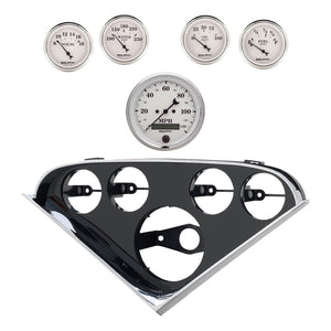 AutoMeter 2207-08 Autometer Old Tyme White Direct Fit Dash Kit 55-56 fits Chevrolet (1 x 3-3/8in. / 4 x 2-1/16in.)