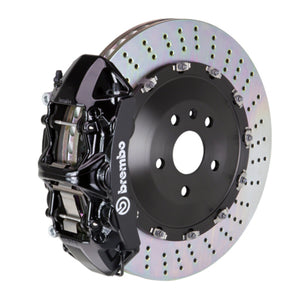 Brembo 1N1.9519A1 Brembo 10-12 Range fits Rover Front GT BBK 6 Piston Cast 405x34 2pc Rotor Drilled-Black