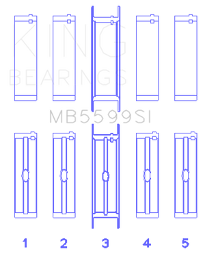 KING KINGMB5599SI fits MB5599SI fits International 421CI/446CI V8 (STD Size) Cr