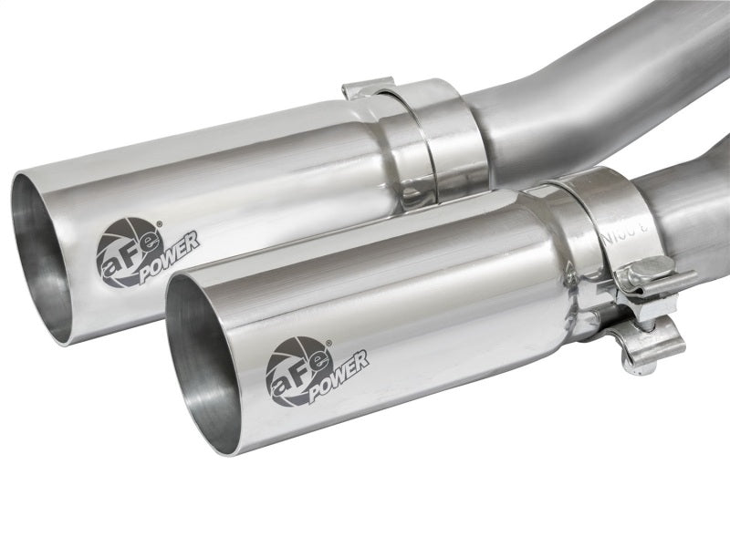 AFE 49-44070-P Series CB Middle-Side Exit SS Exhaust w/ Polished Tips 09-16 fit