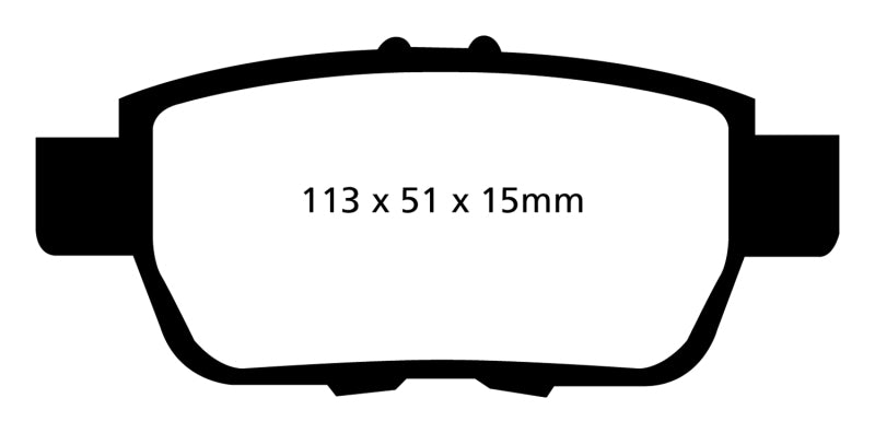 EBC DP21754 fits Acura 09-14 TL 3.5 Greenstuff Rear Brake Pads