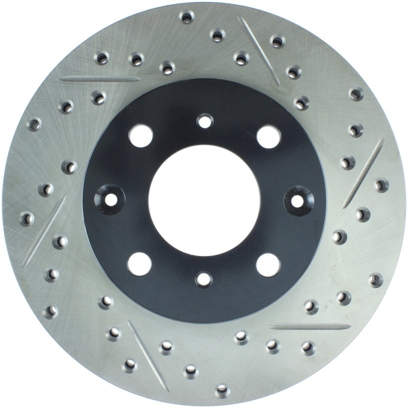 Stoptech 127.40023L 96-00 fits Honda Civic DX/HX Coupe/90-00 Civic DX/LX Sedan Slotted & Drilled Left Front Rotor