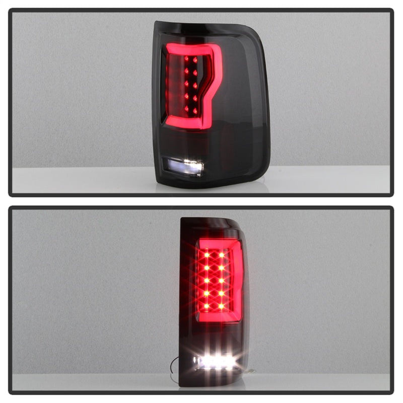 Spyder 5084187 fits Ford 04-08 F150 Styleside Tail Light V2 - LED - Black Smoke