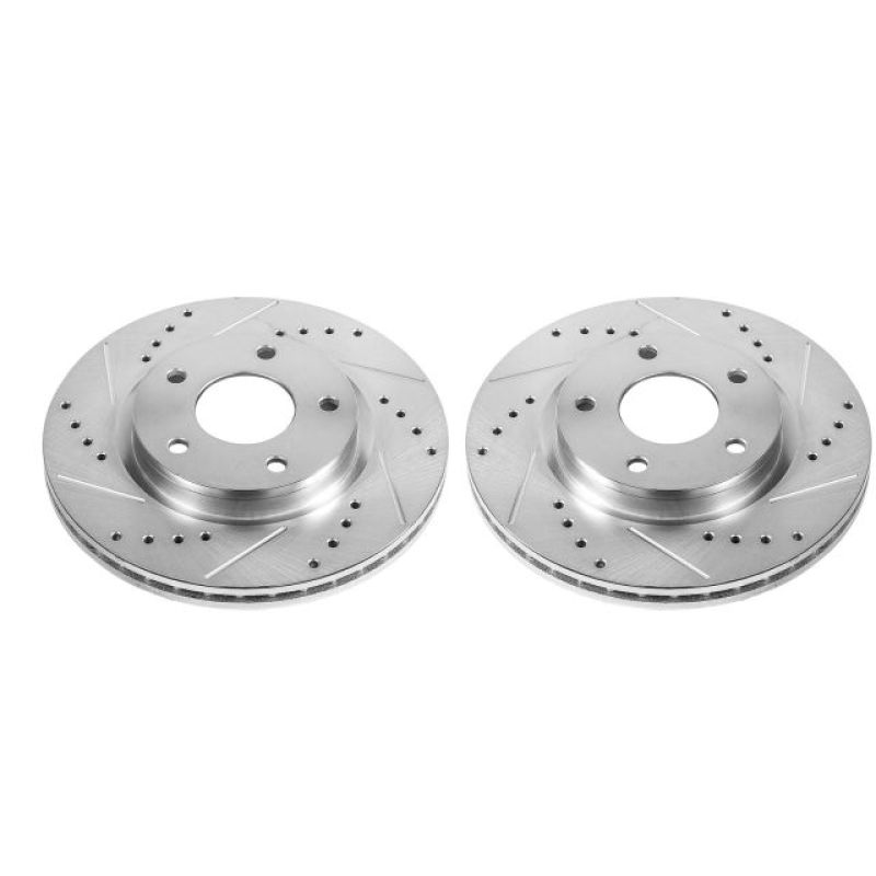 PowerStop fits Nissan 13-19 Sentra Front Evolution Drilled & Slotted Rotors -