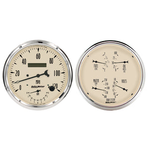 AutoMeter 1852 Autometer Antique Beige Quad & Tach/Speedo 5in. - 2 Pc.