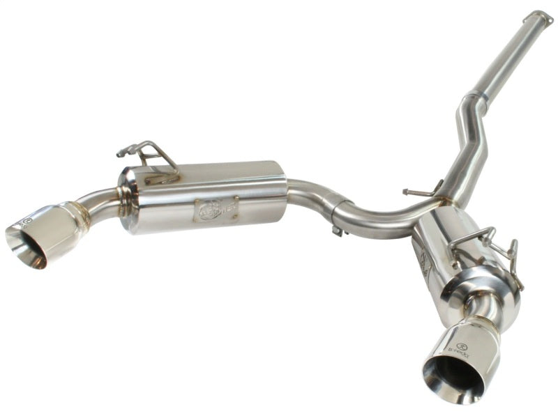 AFE 49-36701  Exhaust 304SS Dual Cat-Back w/ Polished Tips 08-13 fits Mitsubish