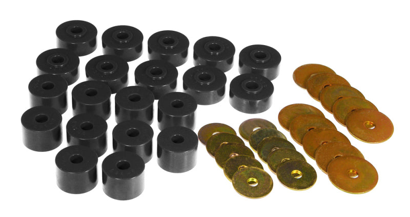 Prothane 13-103-BL 85-89 fits Mitsubishi Montero Body Mount Kit - Black