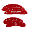 MGP 55005SRMHRD 4 Caliper Covers Engraved Front & Rear 2019 fits Ram 1500 Red Fi