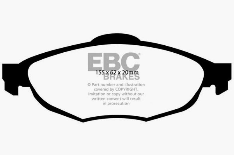 EBC DP21611 fits Chrysler 01-06 Sebring Sedan 2.4 Greenstuff Front Brake Pads