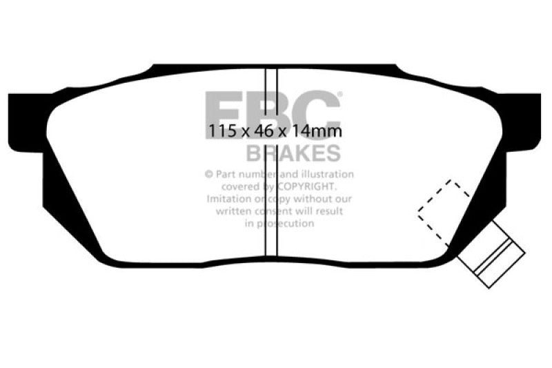 EBC DP2570 fits Honda 84-87 Civic CRX 1.5 DX Greenstuff Front Brake Pads