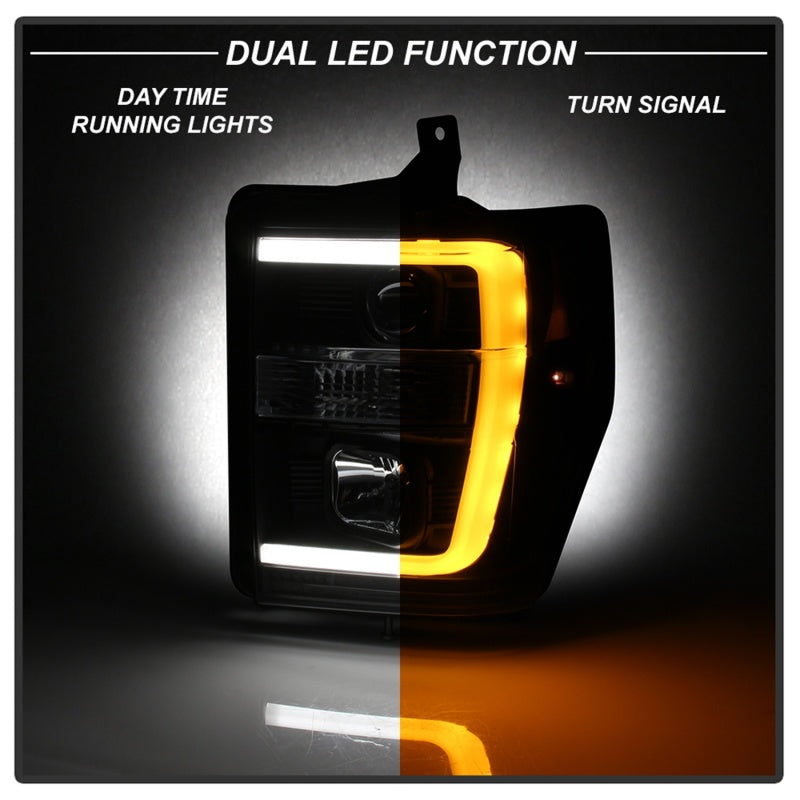 Spyder 5086228 fits Ford 08-10 F-250 SD Projector Headlights V2-Switch Back Lig