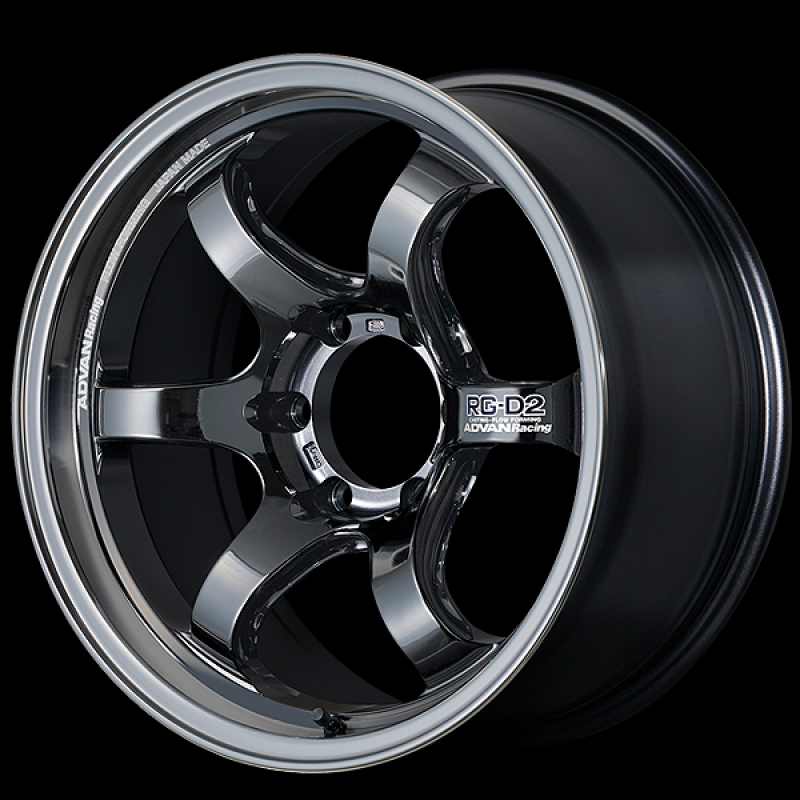 Advan YAT8I00KSBK RG-D2 for Truck 18x9.0 / +00 Offset / 6x139.7 / 112mm Bore / Black Chrome