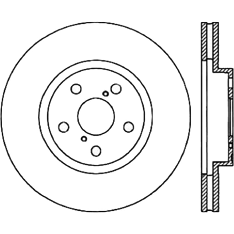 Stoptech 126.44069CSL Sport Slotted 91-95 Toyota MR2 Cryo Front Left Rotor