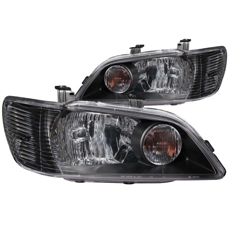 ANZO 121101 2003 fits Mitsubishi 02-20 Lancer Crystal Headlights Black