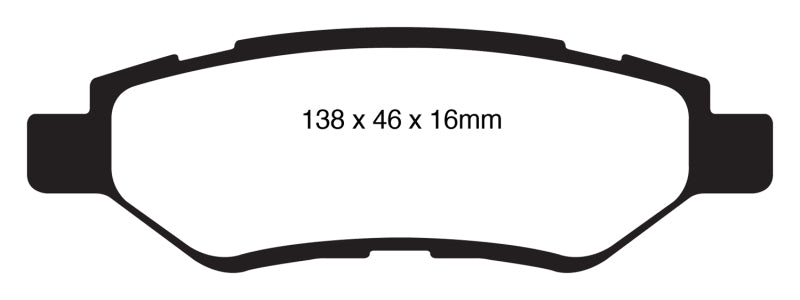 EBC DP21829 fits Cadillac 08-13 CTS 3.0 Greenstuff Rear Brake Pads