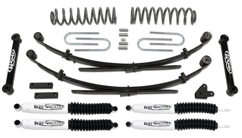 Tuff Country 43802KH 87-01 fits Jeep Cherokee 4x4 3.5in Lift Kit with Rear Leaf Springs (SX6000 Shocks)