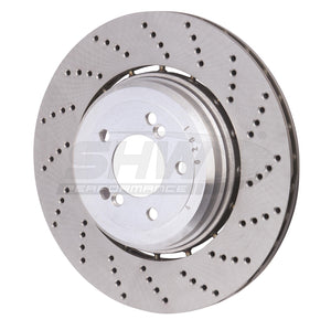 SHW Performance BRR48081 fits BMW M5 5.0L Right Rear Cross-Drilled Brake Rotor