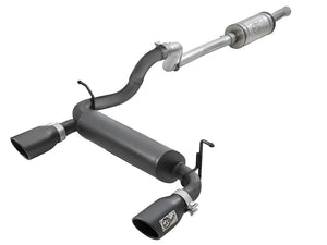 AFE 49-48066-B Series 2.5in 409 SS Cat-Back Exhaust System w/ Black Tips fits J