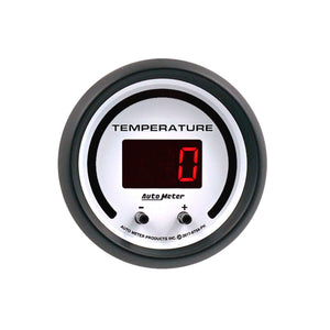 AutoMeter 6754-PH Autometer 52.4mm White Switchable 60-340 Degrees F / 40-170 Degrees C Phantom Elite Digital Gauge