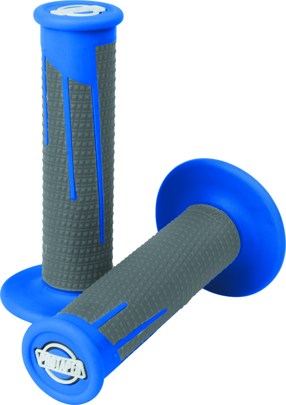ProTaper 21688 Full Diamond Clamp-On Grips - Blue/Dark Gray
