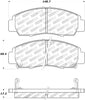 Stoptech 308.0787 Street Touring 04-09 fits Acura TSX / 09 Accord V6 Coupe ONLY Front Brake Pads