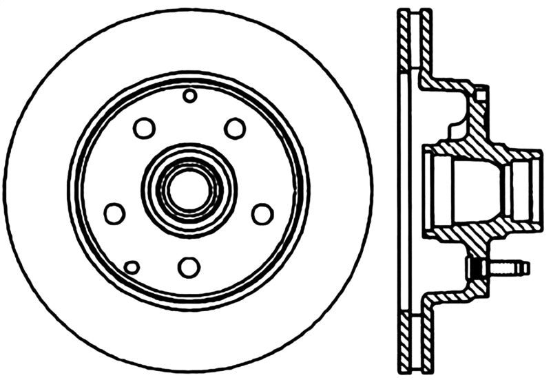 Stoptech 127.66016CL 98-02 GMC Safari RWD Slotted & Drilled CRYO Left Front Brake Rotor