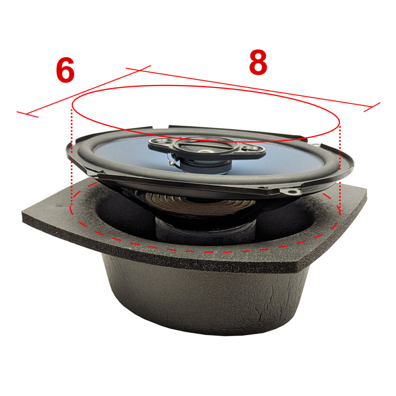 DEI  50371 Speaker Baffles 6in x 8in Oval Slim Pair