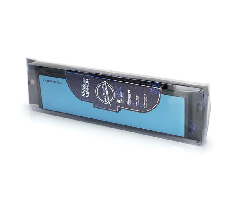 NRG IM-270FBL 270mm Wide Panorama Clip-on Rearview Mirror - Flat w/ Blue Tint