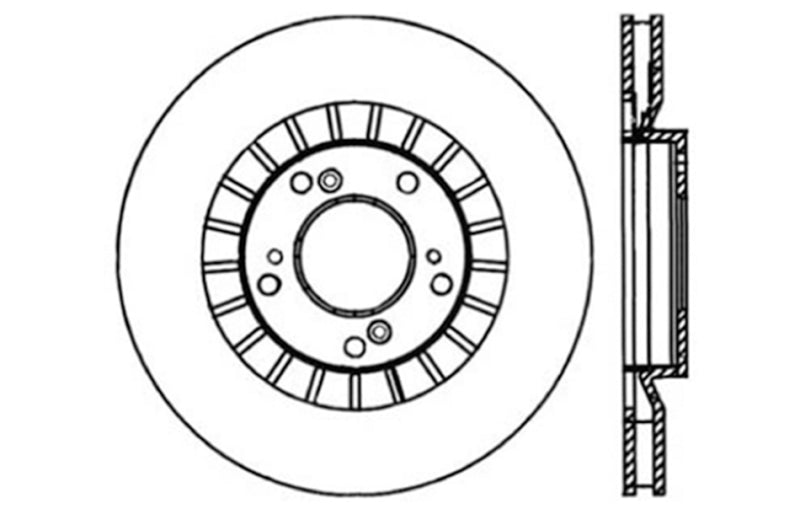 Stoptech 128.40048L 00-09 Honda S2000 Front Drilled Left Rotor