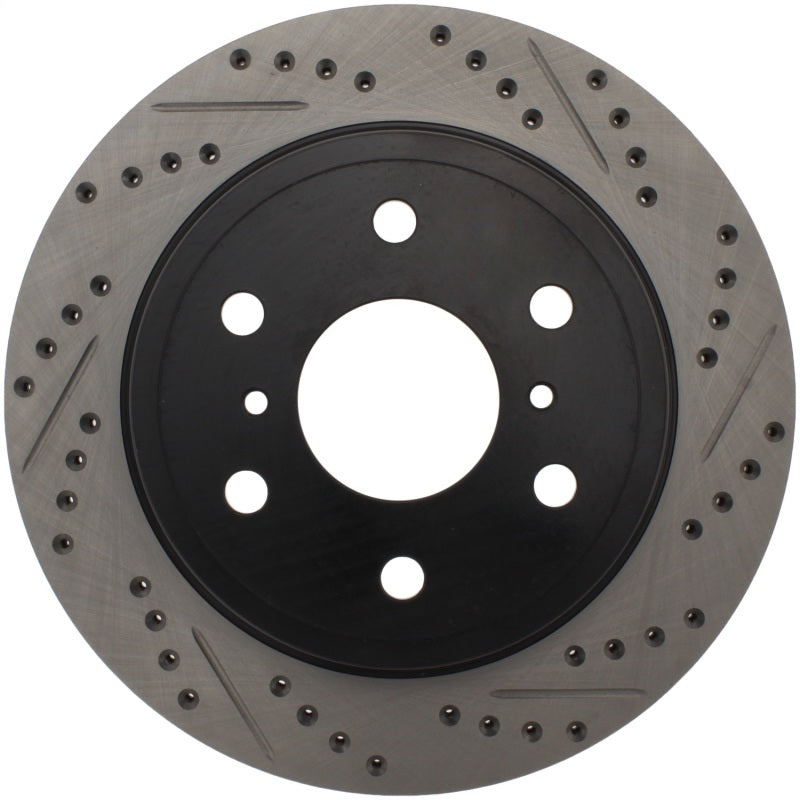 Stoptech 127.66065R 05-10 fits GMC Sierra (w/ Rear Drum) / 07-09 GMC Yukon Rear Right Slotted & Drilled Rotor