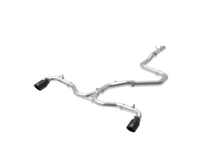 AFE 49-37003-1B  3-2.5in 304 SS Cat-Back Exh System w/Black Tips 2018 fits Hyun