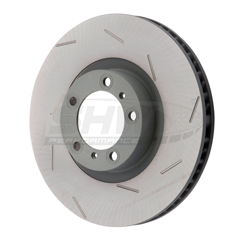 SHW Performance PFR39742 SHW 17-20 fits Porsche Panamera 4S w/18in Wheels Right Front Slotted Monobloc Brake Rotor (971615302L)