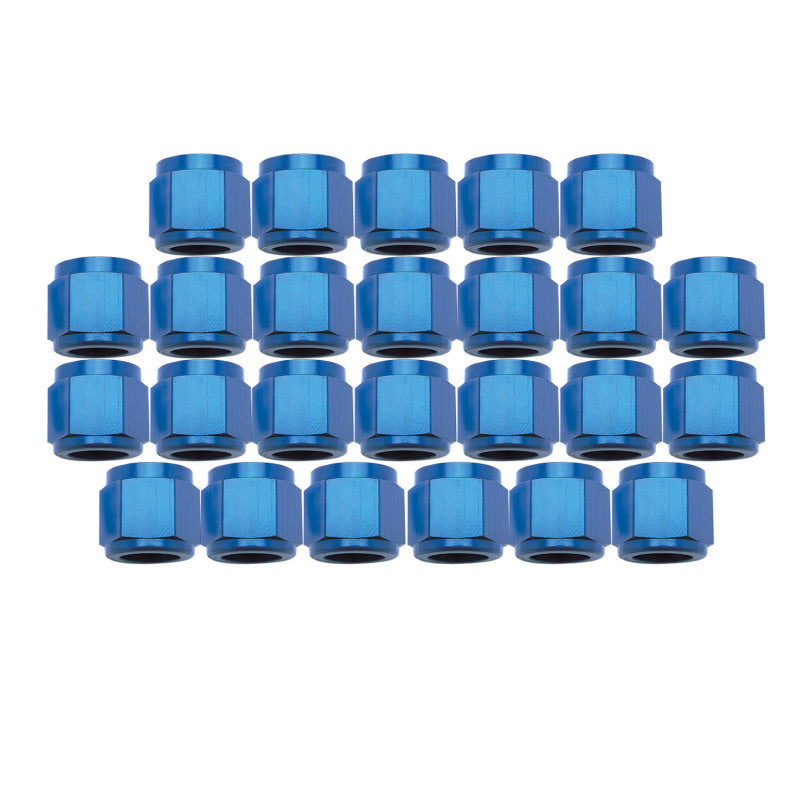 Russell 660558 Performance BULK #3 TUBE COUPLING NUT BLUE ANODIZE