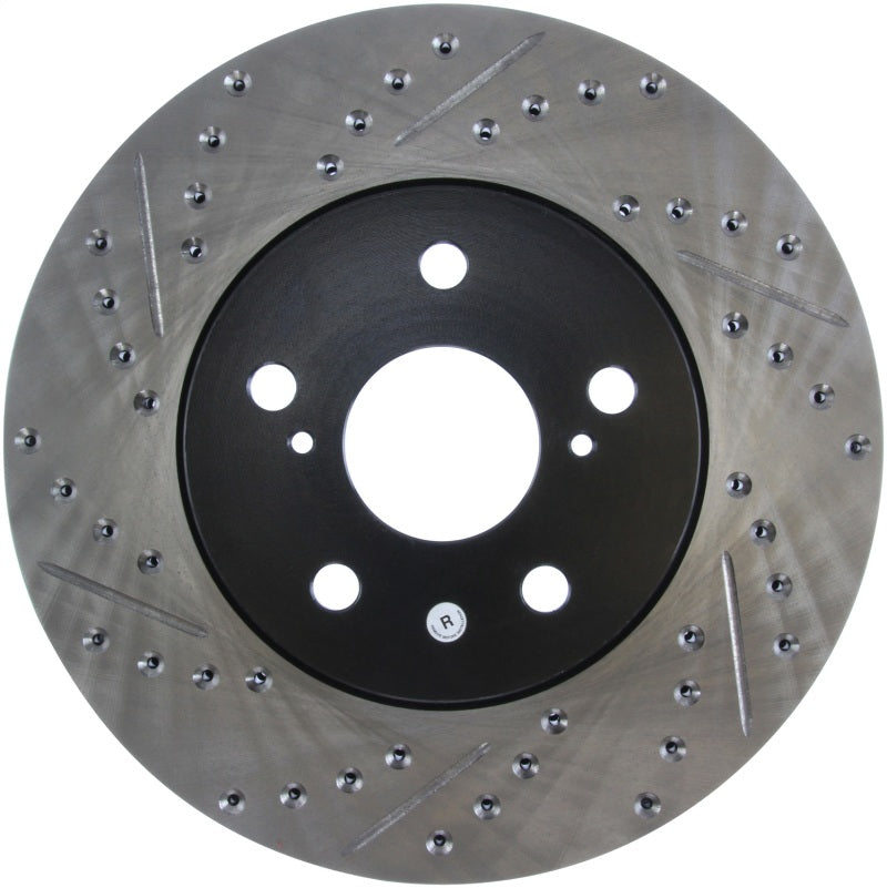 Stoptech 127.44125R 02 Lexus ES 250/300/330/350 / 05-07 Toyota Avalon Slotted & Drilled Right Front Rotor