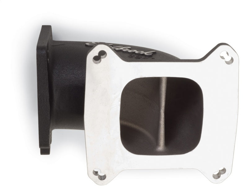 Edelbrock 38493 High Flow Intake Elbow 95mm Throttle Body to Square-Bore Flange Black Finish