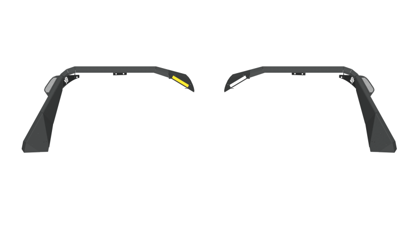 Road Armor 518AFF0B 18-20 fits Jeep Wrangler JL Stealth Front Fender Flare w/Switchback LED DRL - Tex Blk