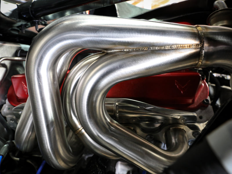 AFE 48-34148-T d 304SS Header 2020 fits Chevy Corvette (C8) 6.2L V8 - Titanium