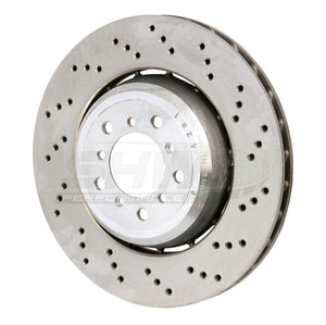 SHW Performance BFR42852 SHW 08-13 fits BMW M3 4.0L Right Front Cross-Drilled Lightweight Brake Rotor (34112283802)