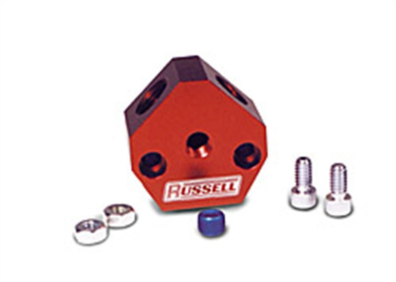 Russell 650370 Performance Billet Aluminum Y-Block w/ 3/8in inlet & outlet