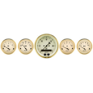 AutoMeter 1550 Autometer Golden Oldies 5 PIECE (3-3/8in & 2-1/16in.) GPS Speedometer Gauge Kit