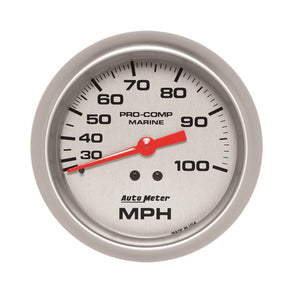 AutoMeter 200754-33 Autometer Marine Silver Mechanical Speedometer