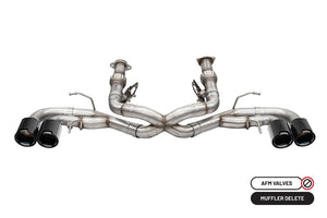 CORSA Performance 21104CFBLK Corsa 2020-2025 fits Chevrolet Corvette C8 RWD 3in Track Cat-Back Delete Exhaust w/4.5in CF Black PVDTips