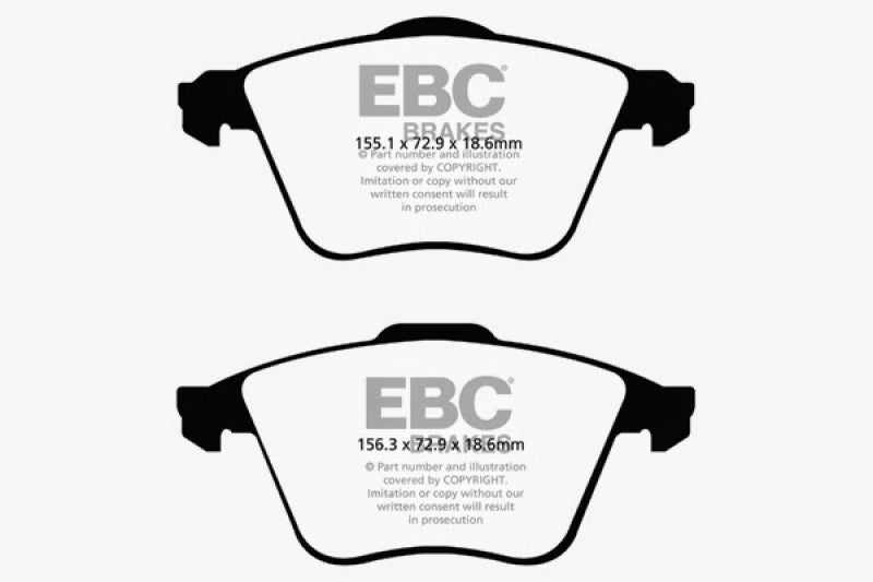 EBC DP21574 fits Mazda 07-13 3 2.3 Turbo Greenstuff Front Brake Pads