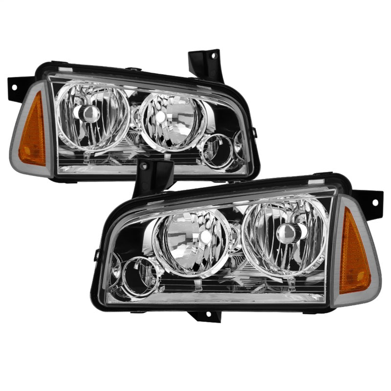 xTune 9042393 05-10 fits Dodge Charger 4pc OEM Style Halogen Headlights w/Corne