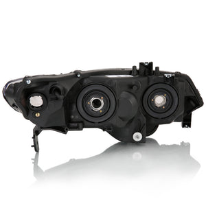 ANZO 121546 2006-2009 fits Honda Civic 2 Door Crystal Headlight Black Amber (OE Replacement)